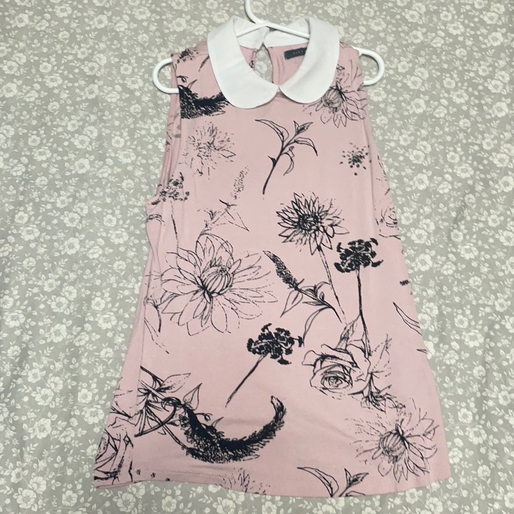 Sleeveless Baby Pink Collared Blouse